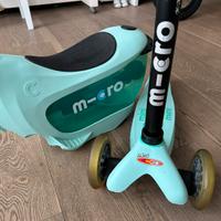 Monopattino Micro Mini2Go Deluxe Plus Mint 2in1