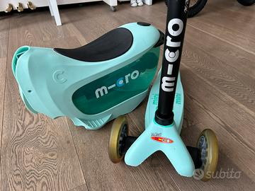 Monopattino Micro Mini2Go Deluxe Plus Mint 2in1