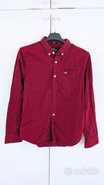 Camicia Hollister Rossa Bordeaux slim fit