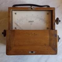 Amperometro analogico vintage – cassa in legno