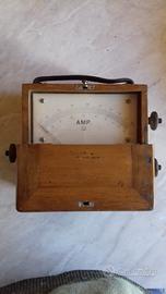 Amperometro analogico vintage – cassa in legno