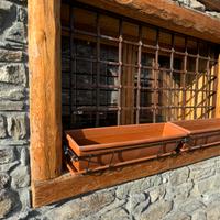 Vaso con sottovaso e portavaso da balcone da 60/80