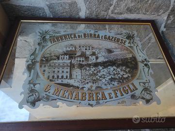 Specchio pubblicitario birra menabrea