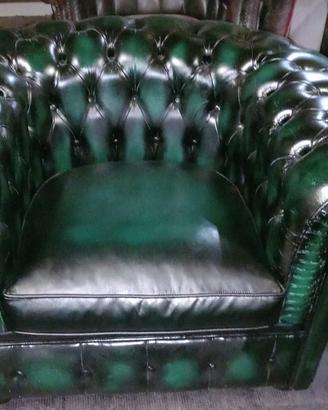 Poltrona chester Green sfumata all’inglese
