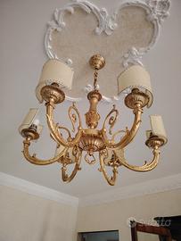 lampadari in ottone color oro