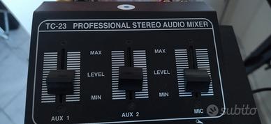 TC-23 AUDIO MIXER STEREO PROFESSIONALE A 3 CANALI