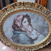Quadro grande -  Madonna con bimbi in braccio 