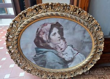 Quadro grande -  Madonna con bimbi in braccio 