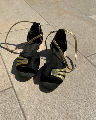 Scarpe da ballo Latino/Caraibico  ero e oro - N.33