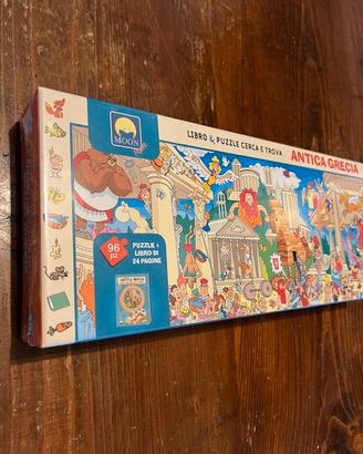 Puzzle Antica Grecia con libro Originale Nuovo