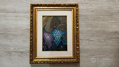 Quadro raffigurante grappoli d’uva