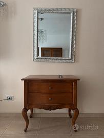 Consolle in legno con vetro
