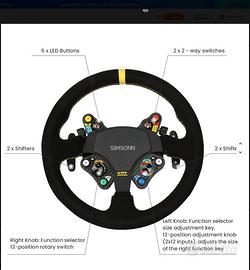 Volante da Sim Racing SIMSONN con Pulsanti LED Lev