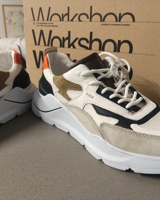 Sneakers D.A.T.E. FUGA n. 43 WHITE nuove c.scatola