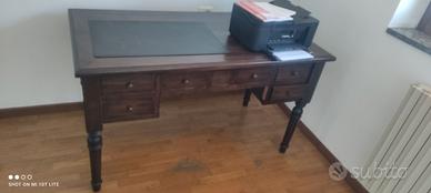Tavolo scrivania vintage legno