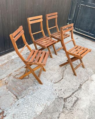 Set di 4 sedie pieghevoli, anni '80