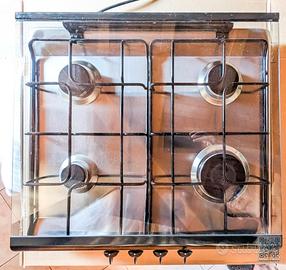 Piano cottura a gas in acciaio inox