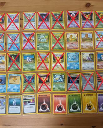 Lotto Carte Pokemon non holo Set Base