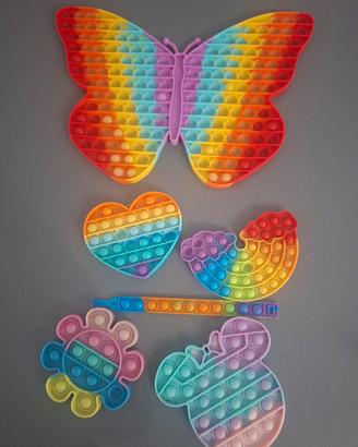 6 Pop it diverse forme e dimensioni