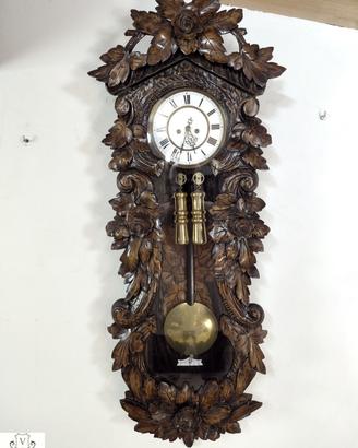 176384  Antico Orologio a pendolo con Pesi