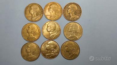 lotto di 16 monete francesi