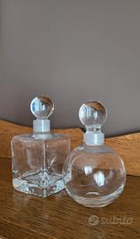 Set due boccette in vetro 