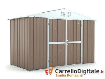 Box giardino in lamiera zincata 327x155 tortora