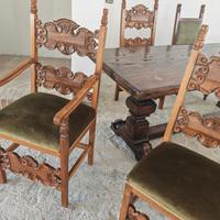 Tavolo e sedie LEGNO MASSELLO 
