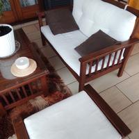 set sei pezzi divanetti in legno