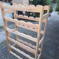 scaffale in legno per 30 bottiglie 