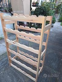 scaffale in legno per 30 bottiglie 