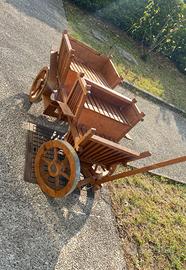 Calesse in legno porta fiori o per arredo