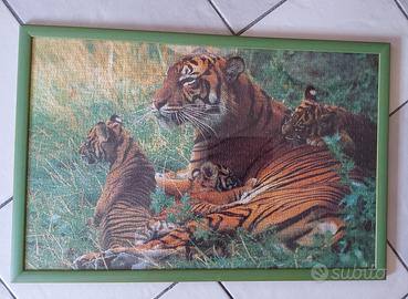 Puzzle tigri incorniciato