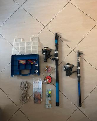 Attrezzatura kit pesca completa