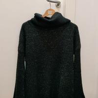 Maglione nero laminato, marca Kartika