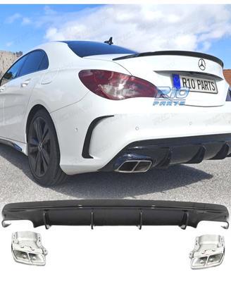 DIFUSORE MERCEDES CLA W117 16-18 LOOK CLA45 NERO L