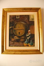 Quadro  "Scena in Cantina", Firmato Castiglione