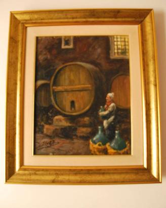 Quadro  "Scena in Cantina", Firmato Castiglione