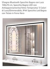 Specchio bagno con luce led e Bluetooth