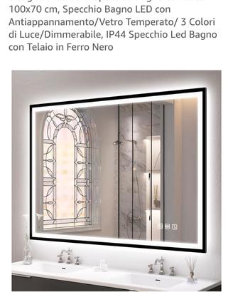 Specchio bagno con luce led e Bluetooth