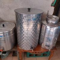 contenitori inox olio vino