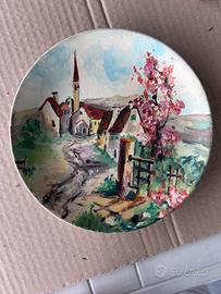 Piatto decorativo dipinto a mano