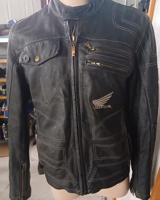 Giacca  Honda Suomy Sportbike Pelle Nera Taglia 48