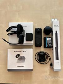 Insta360 X5 + GPS Preview Remote + accessori