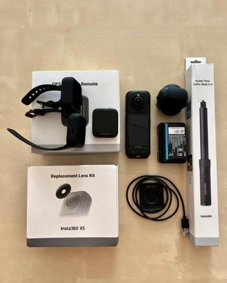 Insta360 X5 + GPS Preview Remote + accessori