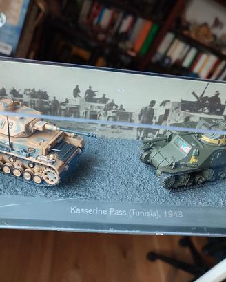 Diorama Panzer IV Ausf G + M3 Lee Tunisia 1:72