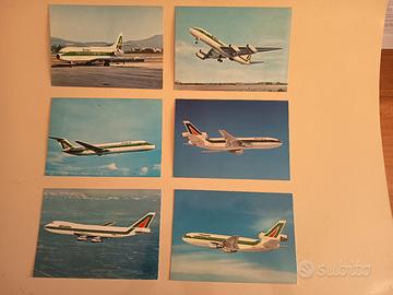 Cartoline vintage aerei Alitalia
