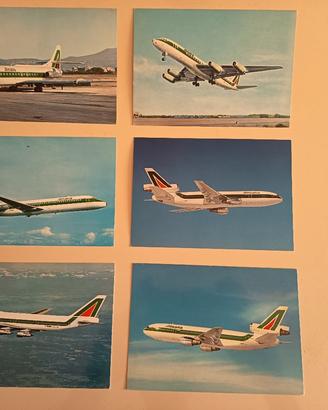 Cartoline vintage aerei Alitalia