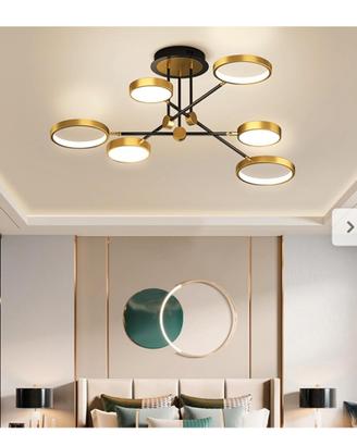 Lampadario a LED a 6 teste con telecomando
