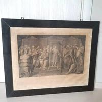 Antico quadro LA DISPUTA DI GESU' FRA I DOTTORI